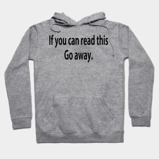 If you can read this...Go away. Hoodie